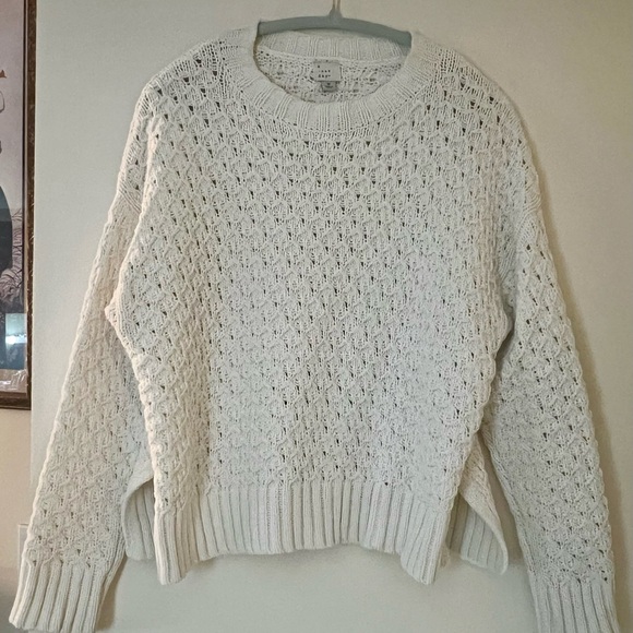 A NEW DAY Cozy White Knit Oversized Sweater - Picture 13 of 15